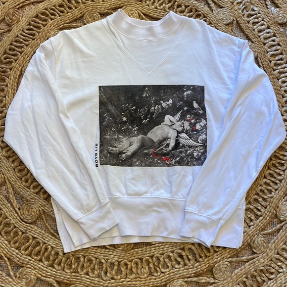 NWOT Sold Out HTF Boys Lie Stupid Cupid Crewneck sz S/M - Picture 5 of 7